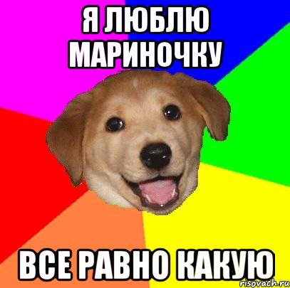 Я люблю Мариночку Все равно какую, Мем Advice Dog