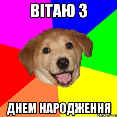 вітаю з днем народження, Мем Advice Dog