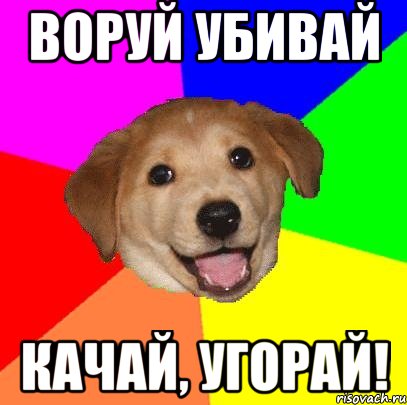 Воруй убивай качай, угорай!, Мем Advice Dog