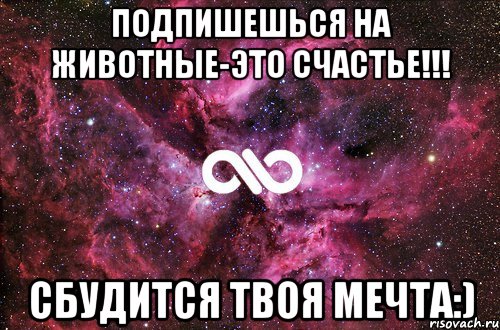 Подпишешься на Животные-Это СЧАСТЬЕ!!! Сбудится твоя мечта:), Мем офигенно