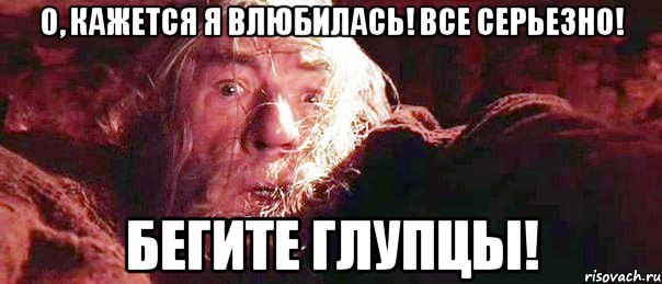 О, кажется я влюбилась! все серьезно! Бегите глупцы!, Мем Гендальф (Бегите глупцы)