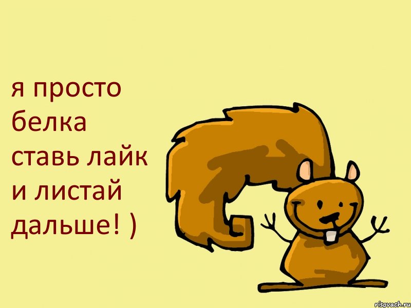 я просто белка ставь лайк и листай дальше! )