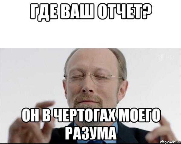 где ваш отчет? он в чертогах моего разума, Мем  чертоги разума