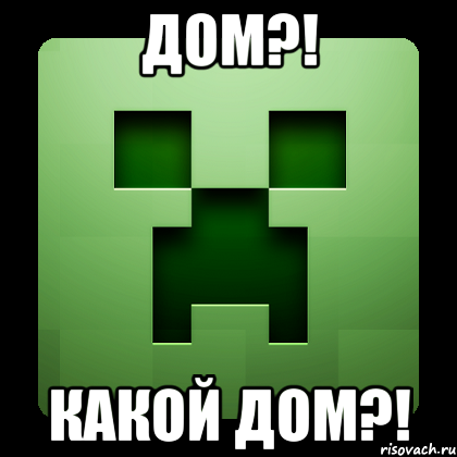 Дом?! Какой дом?!, Мем Creeper