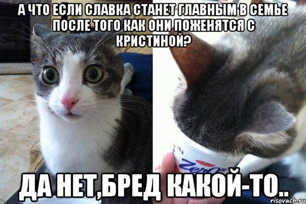 А что если славка станет главным в семье после того как они поженятся с кристиной? да нет,бред какой-то..