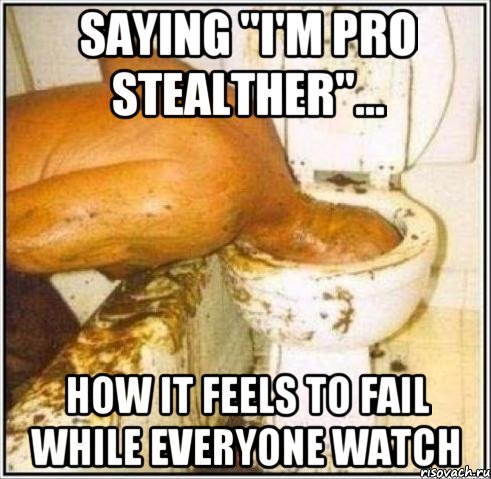 Saying "I'm Pro Stealther"... How it feels to fail while everyone watch, Мем Дайвер