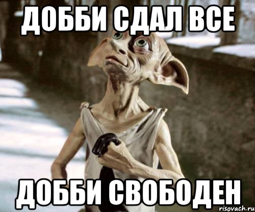 Добби сдал все Добби свободен, Мем добби