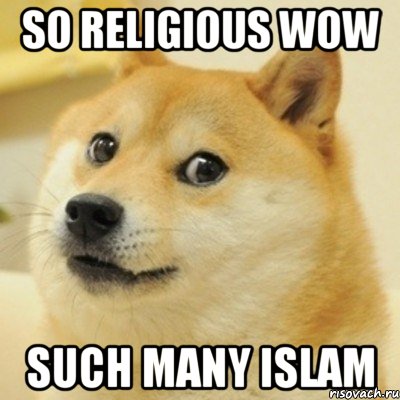 so religious wow Such many islam, Мем doge woof