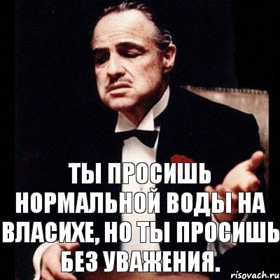 Ты просишь нормальной воды на Власихе, но ты просишь без уважения., Комикс Дон Вито Корлеоне 1