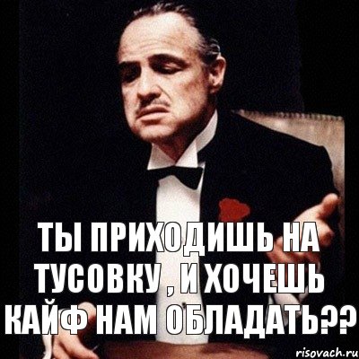 Ты приходишь на тусовку , и хочешь кайф нам обладать??, Комикс Дон Вито Корлеоне 1