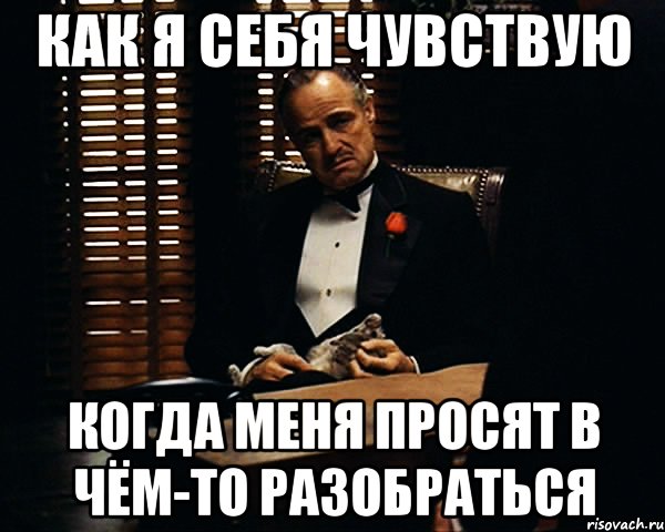 как я себя чувствую когда меня просят в чём-то разобраться, Мем Дон Вито Корлеоне