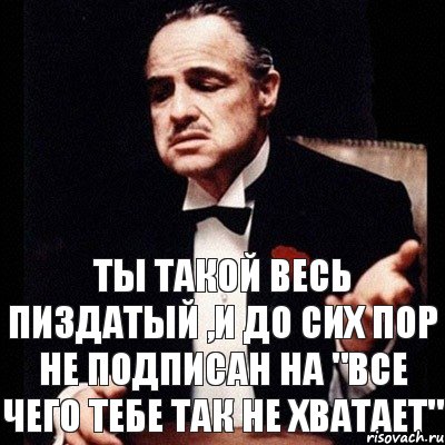 ты такой весь пиздатый ,и до сих пор не подписан на "все чего тебе так не хватает", Комикс Дон Вито Корлеоне 1