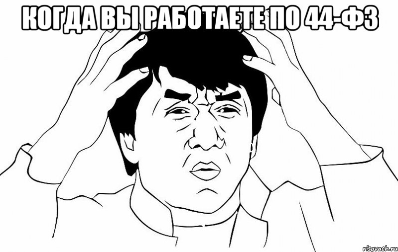 Когда вы работаете по 44-ФЗ , Мем ДЖЕКИ ЧАН