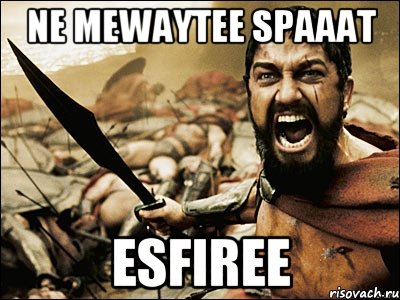 Ne mewaytee spaaat Esfiree, Мем Это Спарта