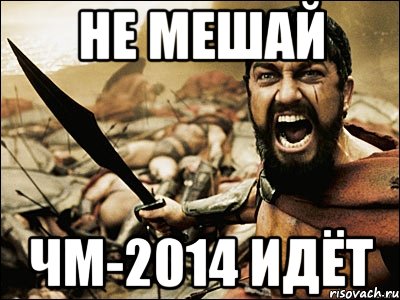 НЕ МЕШАЙ ЧМ-2014 ИДЁТ, Мем Это Спарта