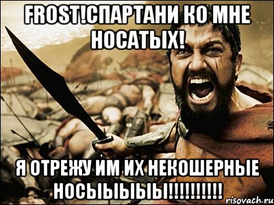 Frost!Спартани ко мне носатых! Я отрежу им их некошерные носыыыыы!!!!!!!!!!, Мем Это Спарта