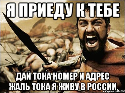 Я приеду к тебе дай тока номер и адрес Жаль тока я живу в России, Мем Это Спарта