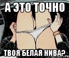 а это точно твоя белая нива?, Мем А ты точно