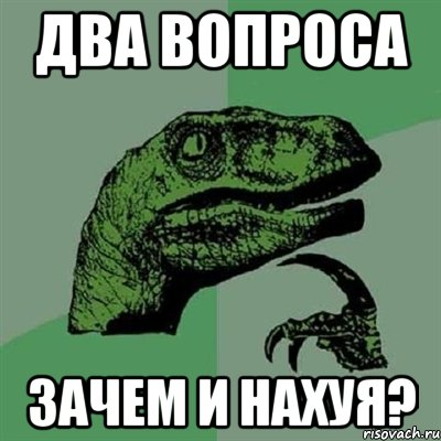 Два вопроса Зачем и нахуя?, Мем Филосораптор