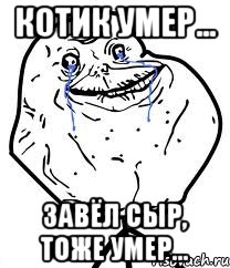 Котик умер... Завёл сыр, тоже умер..., Мем Forever Alone