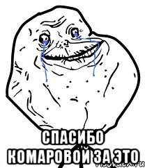  Спасибо Комаровой за это, Мем Forever Alone