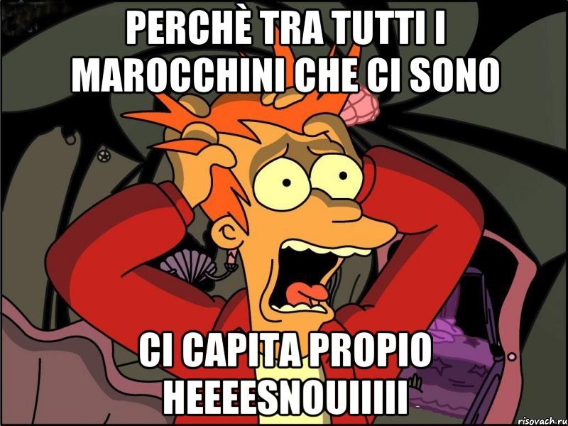 Perchè tra tutti i marocchini che ci sono Ci capita propio heeeesnouiiiii, Мем Фрай в панике