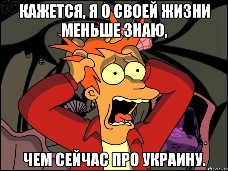 кажется, я о своей жизни меньше знаю, чем сейчас про Украину., Мем Фрай в панике