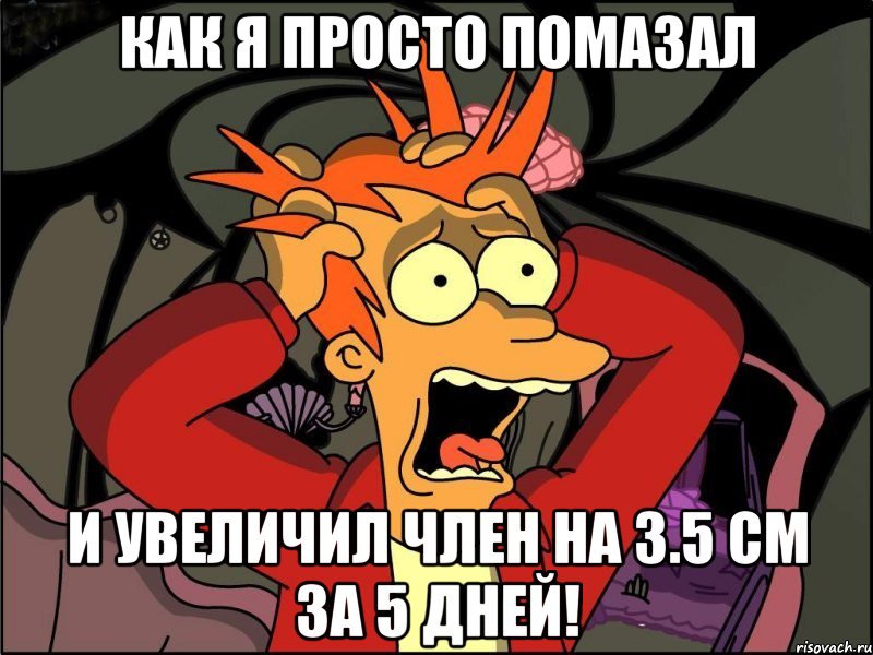 Как я ПРОСТО ПОМАЗАЛ и увеличил член на 3.5 см за 5 дней!, Мем Фрай в панике