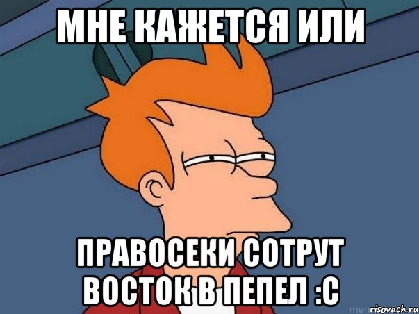 Мне кажется или правосеки сотрут Восток в пепел :с, Мем  Фрай (мне кажется или)