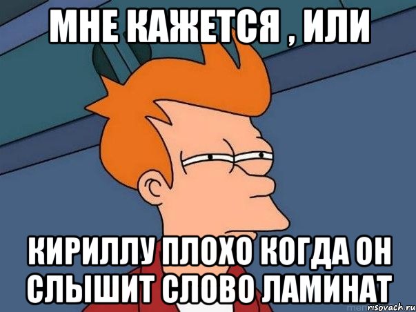 мне кажется , или Кириллу плохо когда он слышит слово ЛАМИНАТ, Мем  Фрай (мне кажется или)