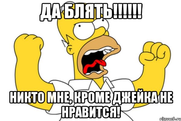 Да блять!!!!!! Никто мне, кроме Джейка не нравится!, Мем Разъяренный Гомер