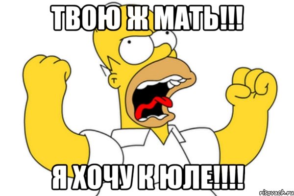 Твою ж мать!!! Я хочу к Юле!!!!, Мем Разъяренный Гомер