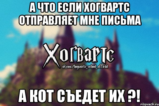 А что если хогвартс отправляет мне письма а кот съедет их ?!, Мем Хогвартс