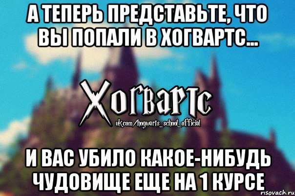 А теперь представьте, что вы попали в Хогвартс... И вас убило какое-нибудь чудовище еще на 1 курсе, Мем Хогвартс