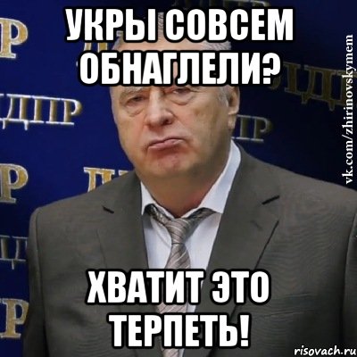 Укры совсем обнаглели? Хватит это терпеть!, Мем Хватит это терпеть (Жириновский)