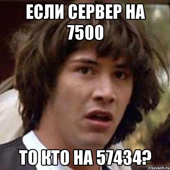 Если сервер на 7500 То кто на 57434?, Мем А что если (Киану Ривз)