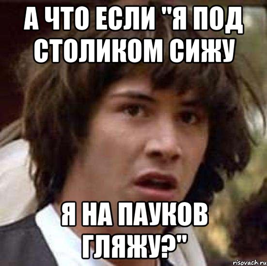 А что если "Я под столиком сижу я на пауков гляжу?", Мем А что если (Киану Ривз)