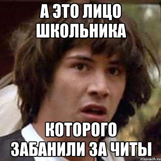 а это лицо школьника которого забанили за читы, Мем А что если (Киану Ривз)