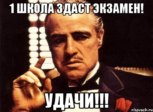 1 школа здаст экзамен! Удачи!!!, Мем крестный отец