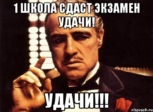 1 школа сдаст экзамен удачи! Удачи!!!, Мем крестный отец