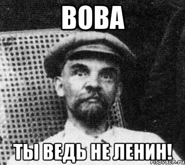 ВОВА ты ведь не ленин!, Мем   Ленин удивлен