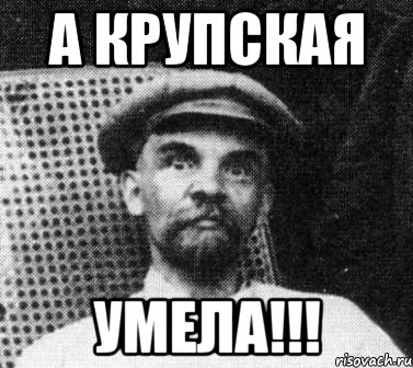 а крупская УМЕЛА!!!, Мем   Ленин удивлен