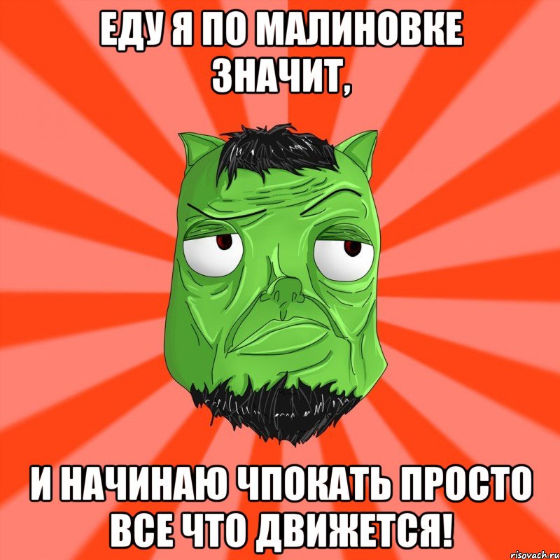 Еду я по малиновке значит, И начинаю чпокать просто все что движется!, Мем Лицо Вольнова когда ему говорят