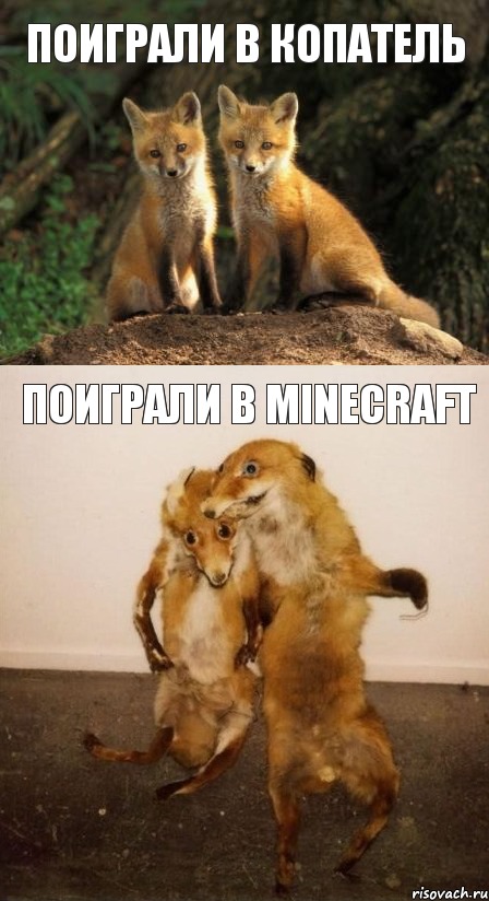 поиграли в копатель поиграли в minecraft, Комикс Лисицы