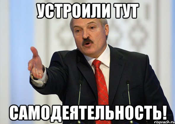 устроили тут самодеятельность!, Мем лукашенко