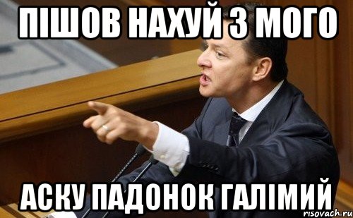 Пішов нахуй з мого аску падонок галімий, Мем ляшко