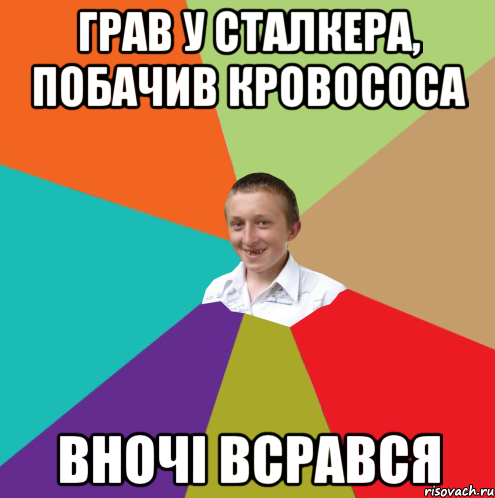 грав у сталкера, побачив кровососа вночі всрався