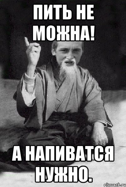 Пить не можна! А напиватся нужно., Мем Мудрий паца