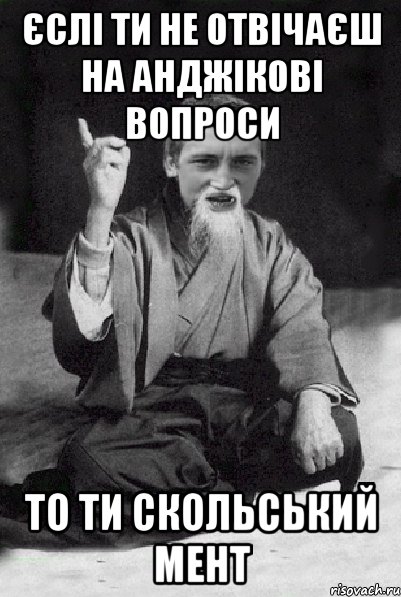 єслі ти не отвічаєш на Анджікові вопроси то ти скольський мент, Мем Мудрий паца