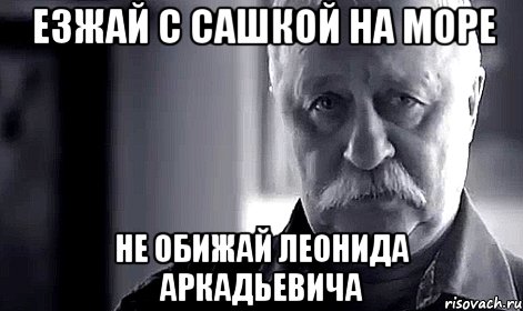 Езжай с Сашкой на море Не обижай Леонида Аркадьевича, Мем Не огорчай Леонида Аркадьевича